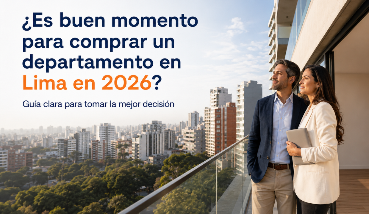 Pareja evaluando comprar un departamento en Lima en 2026