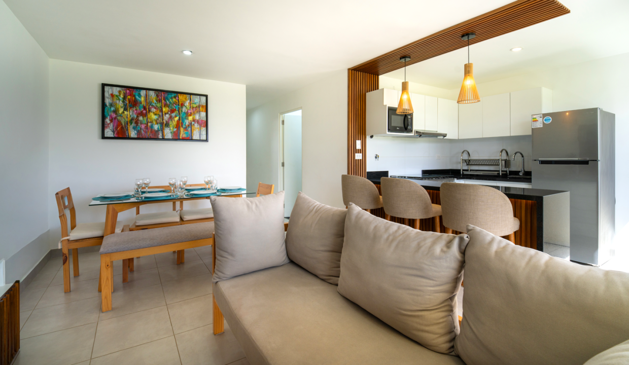 Sala y comedor de la casa